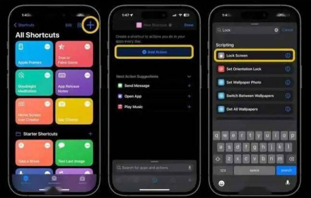 陇南苹果14锁屏维修店分享iPhone14升级iOS16.4后如何创建锁屏快捷方式 